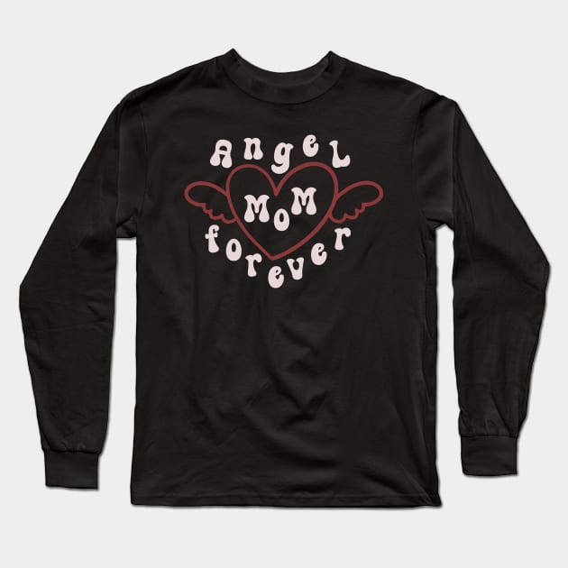 Angel Mom in Black Long Sleeve T-Shirt by TurnEffect